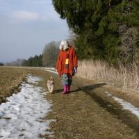 Zwei Tage später: 
Eyko-Jacomo erkundet nun Wiesen, Felder und Wälder, im Haus und im Garten kennt er sich nun aus. 
